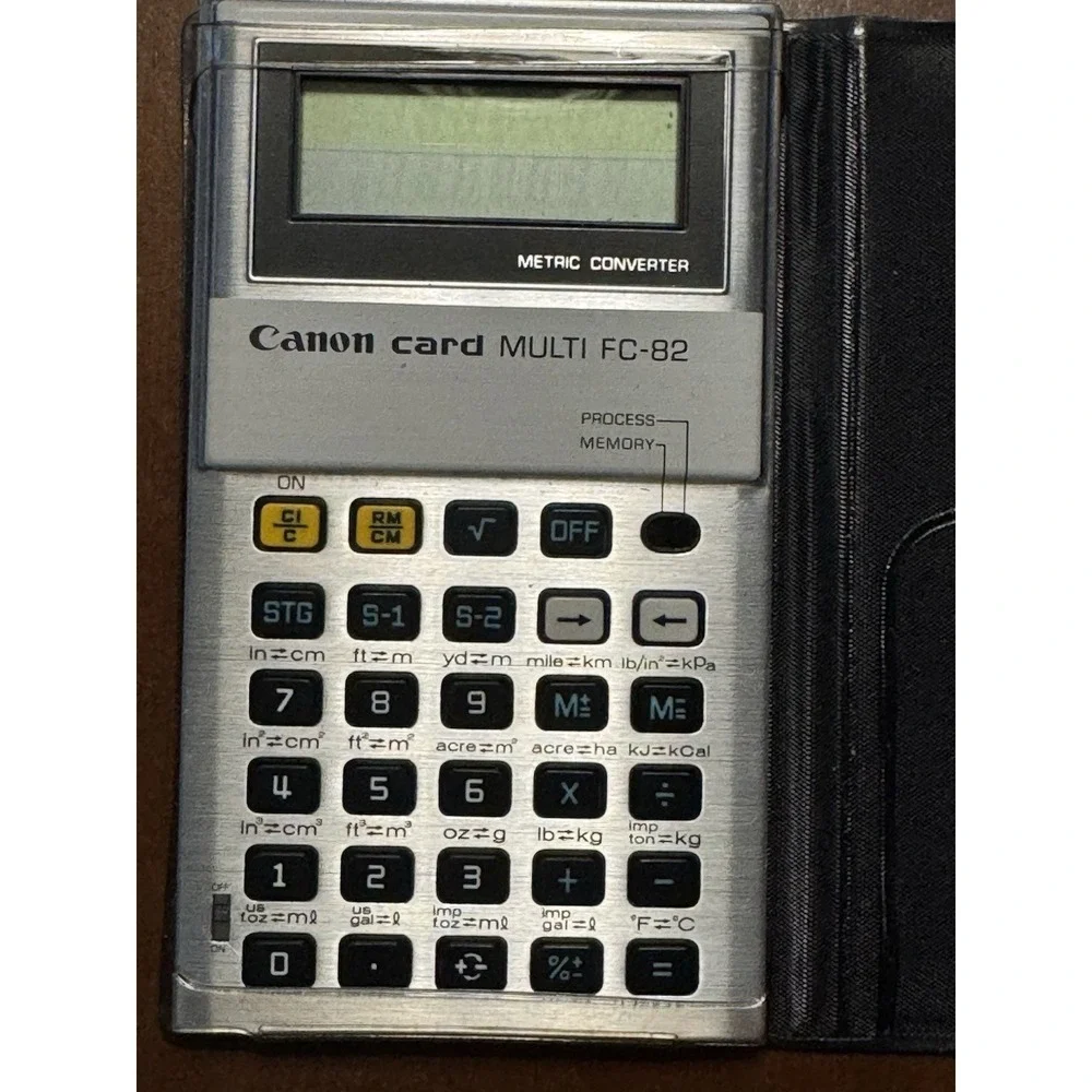 Vintage Canon Card Multi FC-82 Metric Conversion Display Mode Power/Memory Mode